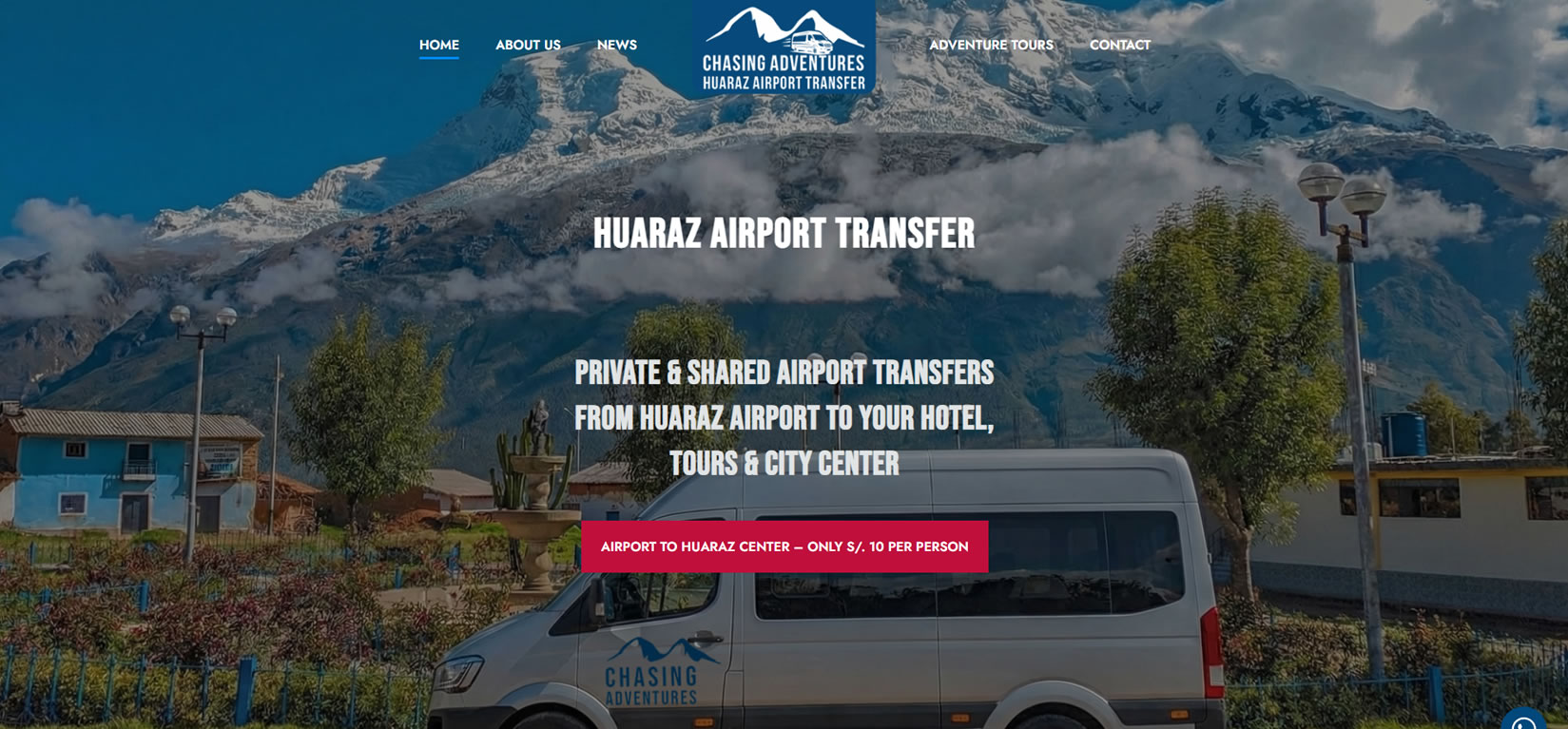 Chasing Adventures offers professional Huaraz airport transfer services